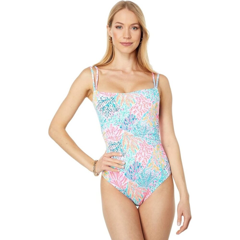 Lilly Pulitzer One Piece Napili Swimsuit Size 14 Splashdance Pattern NWT